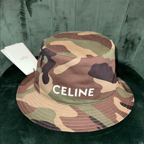 Celine Multicolor Camouflage Bucket Hat - Picture 1 of 3